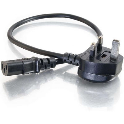 1m UK Power Cable IEC C13 to BS1363 Kettle Lead Power Cord, Black 3ft