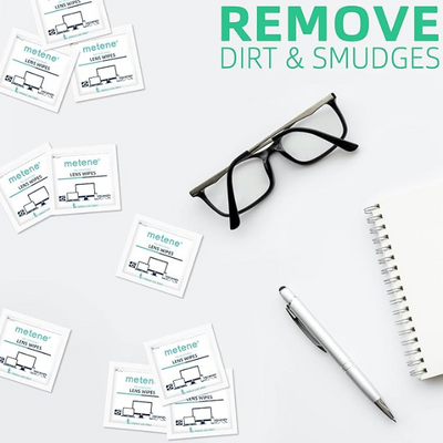 Lens Cleaning Wipes 300 Pack – Pre-Moistened Individually Wrapped Eyeglass & Screen Cleaner