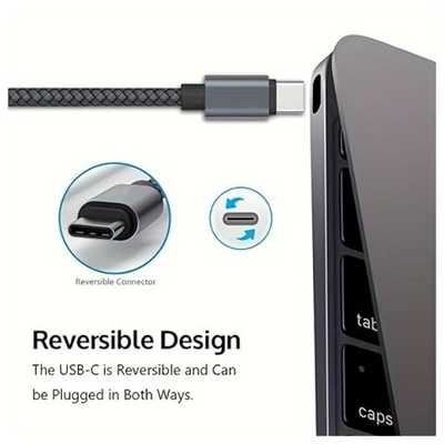 USB C Charger Cable 2m Fast Charging Braided USB A to USB C for Phone, Tablet & More