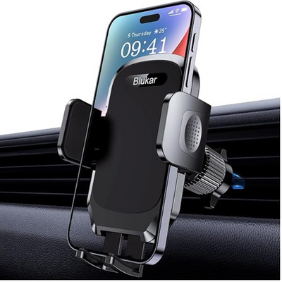 Car Phone Holder for Air Vent, 360° Rotation Mount with Stable Hook Clip for 4–6.7" Phones