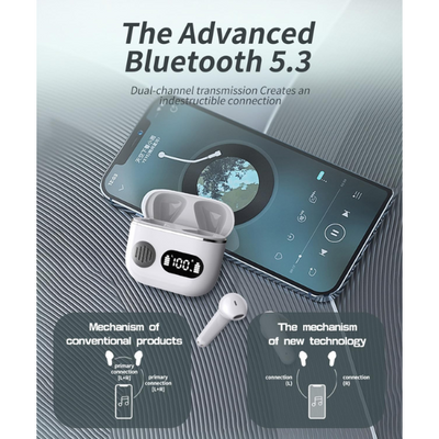 Wireless Earbuds Bluetooth 5.3 Headphones with ENC Mic, 48H Playtime, IP7 Waterproof