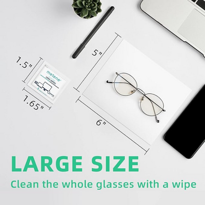 Lens Cleaning Wipes 300 Pack – Pre-Moistened Individually Wrapped Eyeglass & Screen Cleaner