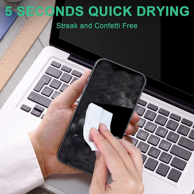 Lens Cleaning Wipes 300 Pack – Pre-Moistened Individually Wrapped Eyeglass & Screen Cleaner