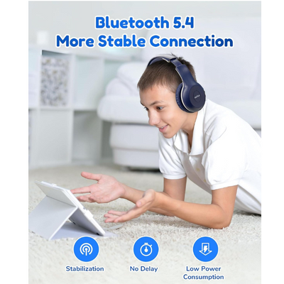 Kids Wireless Headphones Bluetooth 5.4 with Mic, 85/94dB Limit, 40H Playtime