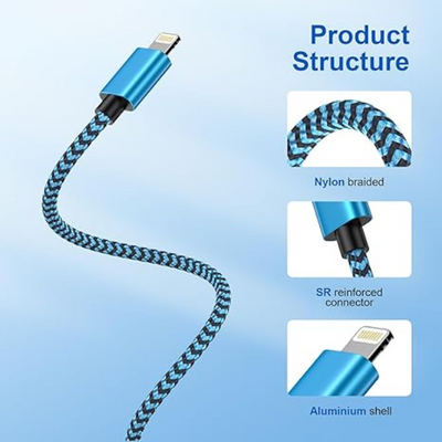 Aux Cable for iPhone to Car, Lightning to 3.5mm Jack Audio Cord for Car Stereo & Headphones