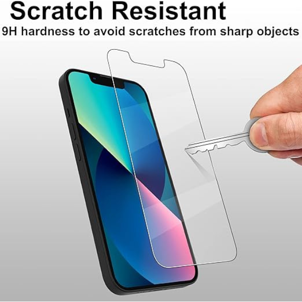 4-Pack Tempered Glass Screen Protector for iPhone 16e/14/13/13 Pro, Anti-Scratch