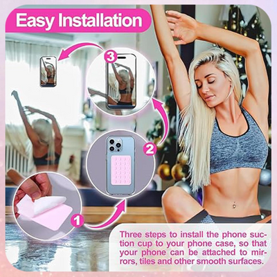 5PCS Silicone Suction Phone Holder Mount – Sticky Wall Phone Grip for Hands-Free Use