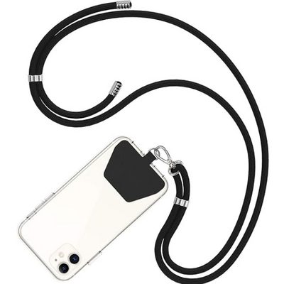 Crossbody Phone Lanyard Strap with Patch – Adjustable Nylon Neck Strap for Smartphones