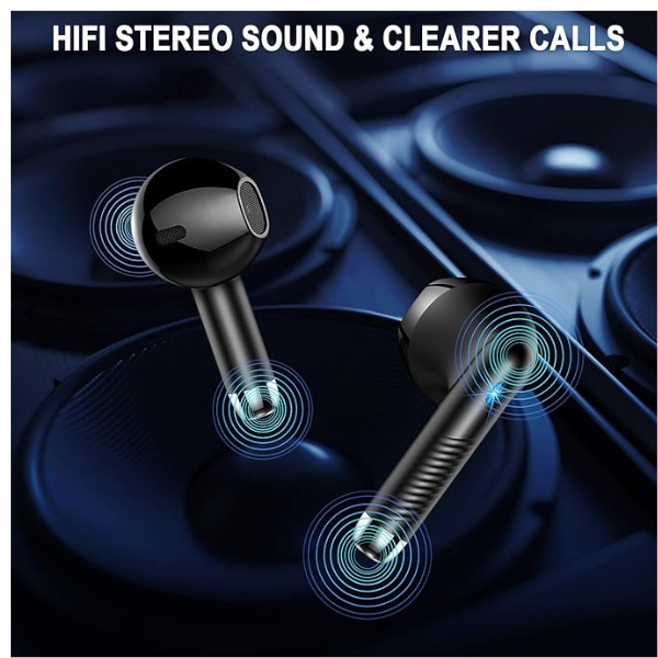 Wireless Earbuds Bluetooth 5.4 Headphones with ENC Mic, 40H Playtime, Deep Bass, IP7