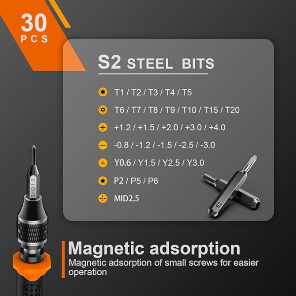 38Pcs Precision Screwdriver Set with Torx, Triwing, Pentalobe, for Phone, Laptop & Console Repair