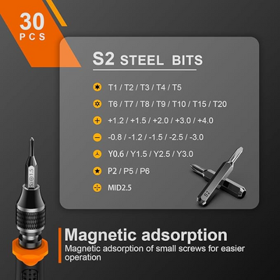 38Pcs Precision Screwdriver Set with Torx, Triwing, Pentalobe, for Phone, Laptop & Console Repair
