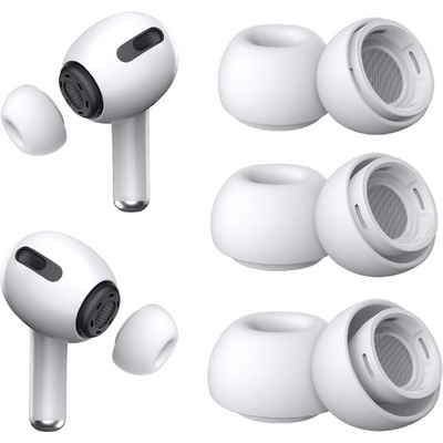 3 Pairs Replacement Ear Tips for AirPods Pro 1 & 2 with Noise Reduction and Case