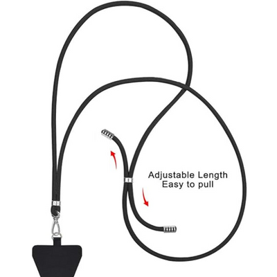 Crossbody Phone Lanyard Strap with Patch – Adjustable Nylon Neck Strap for Smartphones