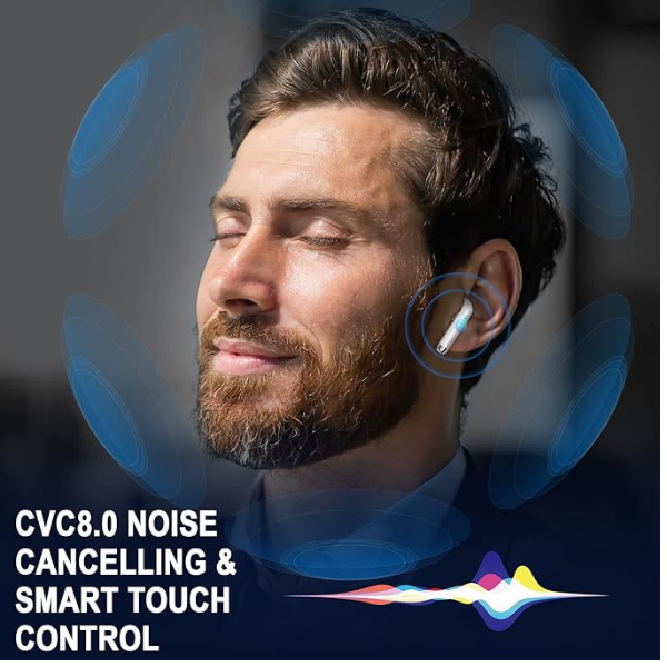 Wireless Earbuds Bluetooth 5.4 in Ear Headphones with ENC Mic, 40H Playtime, IP7 Waterproof