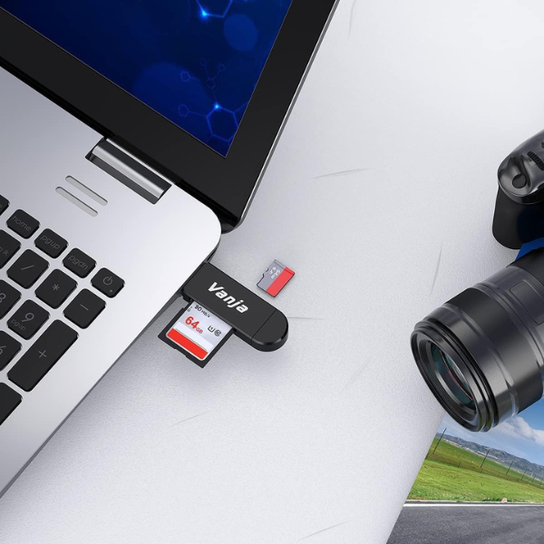 Micro USB & USB SD Card Reader OTG Adapter for SD, SDHC, SDXC, MMC, Micro SD