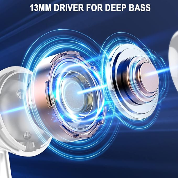 Wireless Earbuds Bluetooth 5.4 in Ear Headphones with ENC Mic, 40H Playtime, IP7 Waterproof