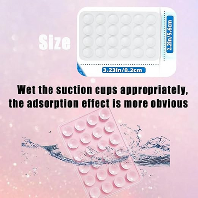 5PCS Silicone Suction Phone Holder Mount, Non-Slip Sticky Pad for Walls, Tiles & Glass