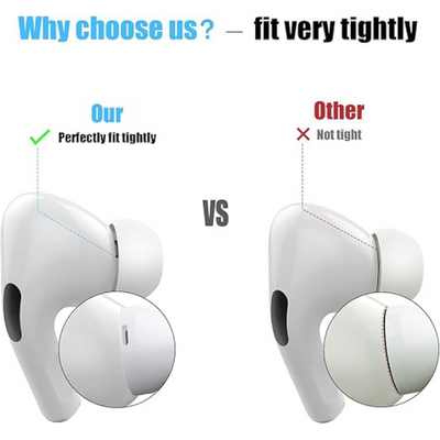 3 Pairs Replacement Ear Tips for AirPods Pro 1 & 2 with Noise Reduction and Case