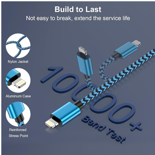 Lightning to 3.5mm Headphone Jack Adapter MFi Certified iPhone Aux Audio Dongle Cable