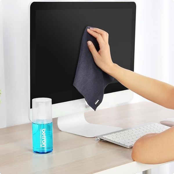 Screen Cleaner Kit with 200ml Spray, Microfiber Cloth & Brush for TV, Laptop & Phone