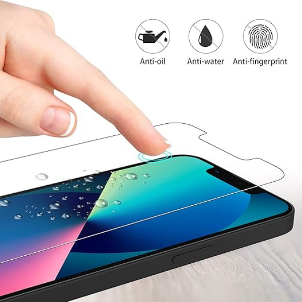 4-Pack Tempered Glass Screen Protector for iPhone 16e/14/13/13 Pro, Anti-Scratch