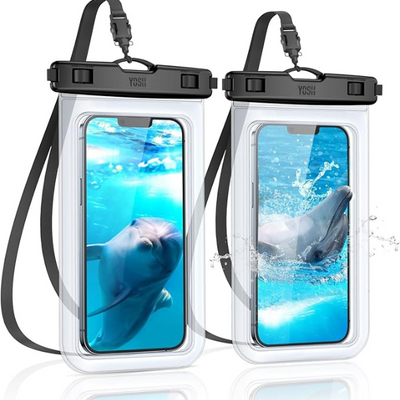 Waterproof Phone Pouch 2 Pack IPX8 Case for iPhone Samsung Google Pixel Up to 7"