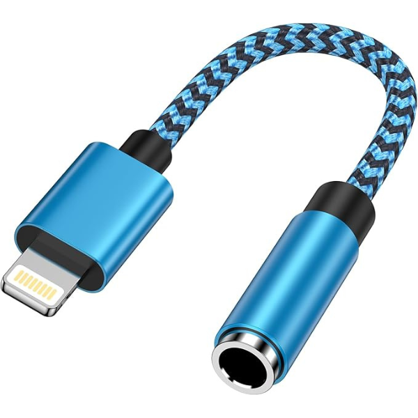Lightning to 3.5mm Headphone Jack Adapter MFi Certified iPhone Aux Audio Dongle Cable