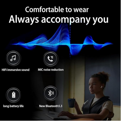 Wireless Earbuds Bluetooth 5.3, Noise Cancelling In Ear Headphones, 48H Playtime, IPX8