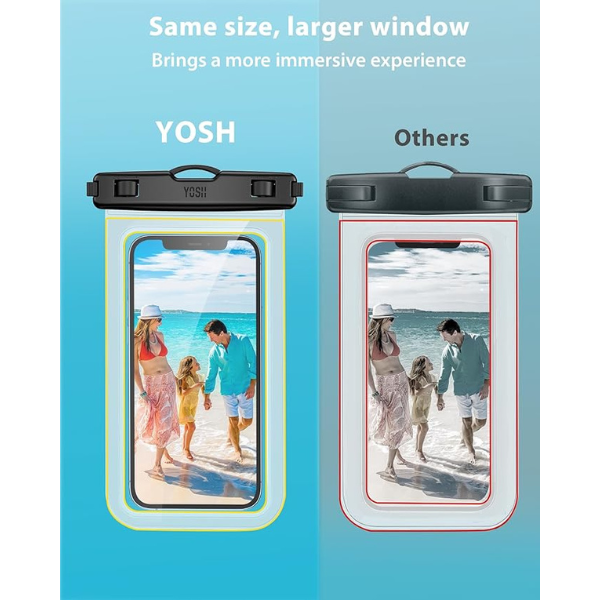 Waterproof Phone Pouch 2 Pack IPX8 Case for iPhone Samsung Google Pixel Up to 7"