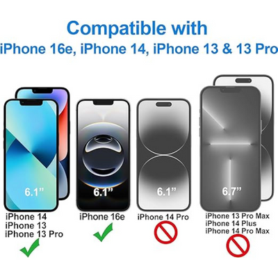 4-Pack Tempered Glass Screen Protector for iPhone 16e/14/13/13 Pro, Anti-Scratch