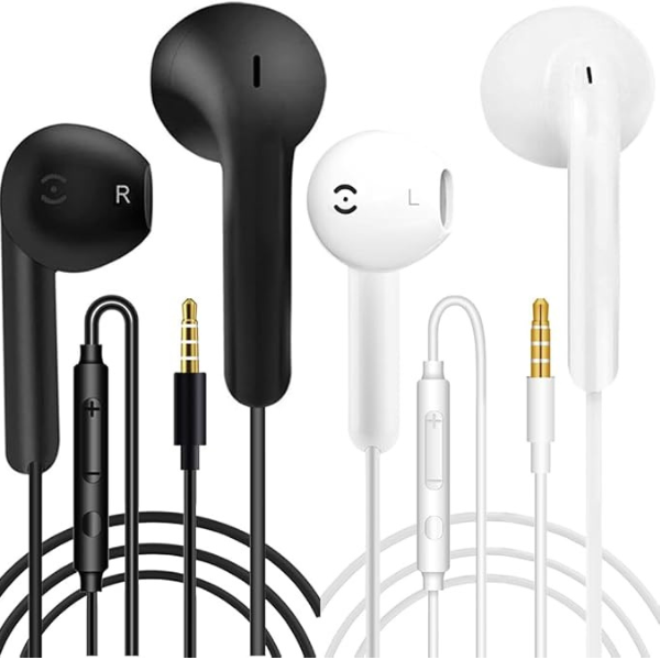 2 Pack Wired Earphones In-Ear Headphones with Microphone Noise Isolating Earbuds