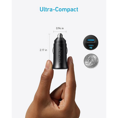 30W Dual USB C Car Charger, Fast Charging Adapter for iPhone, Samsung & More