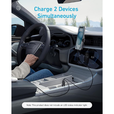 30W Dual USB C Car Charger, Fast Charging Adapter for iPhone, Samsung & More