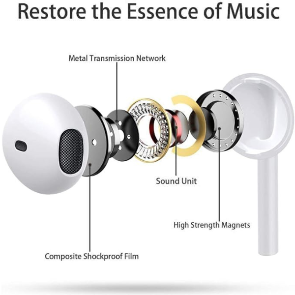 USB C Wired Earbuds with Microphone & Noise Cancelling Earphones for iPhone, Samsung, Pixel