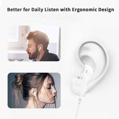 USB C Wired Earbuds with Microphone & Noise Cancelling Earphones for iPhone, Samsung, Pixel
