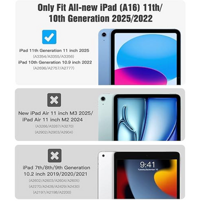 Slim Stand Case for iPad 11th Gen 11 Inch 2025 & iPad 10th Gen 10.9 Inch 2022, Abyss Blue