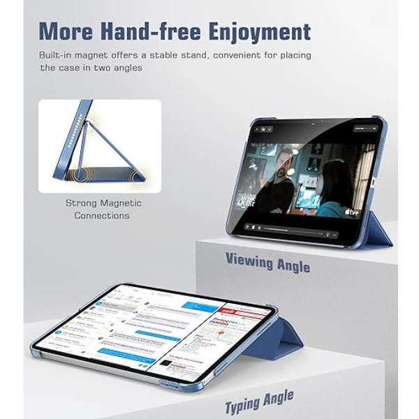 Slim Stand Case for iPad 11th Gen 11 Inch 2025 & iPad 10th Gen 10.9 Inch 2022, Abyss Blue