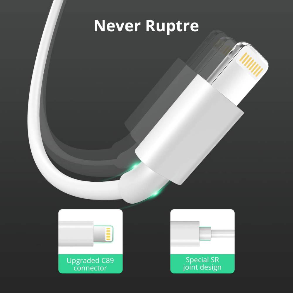 2 Pack 1.8M iPhone Charger Cables – MFi Certified Lightning to USB Fast Charging Lead