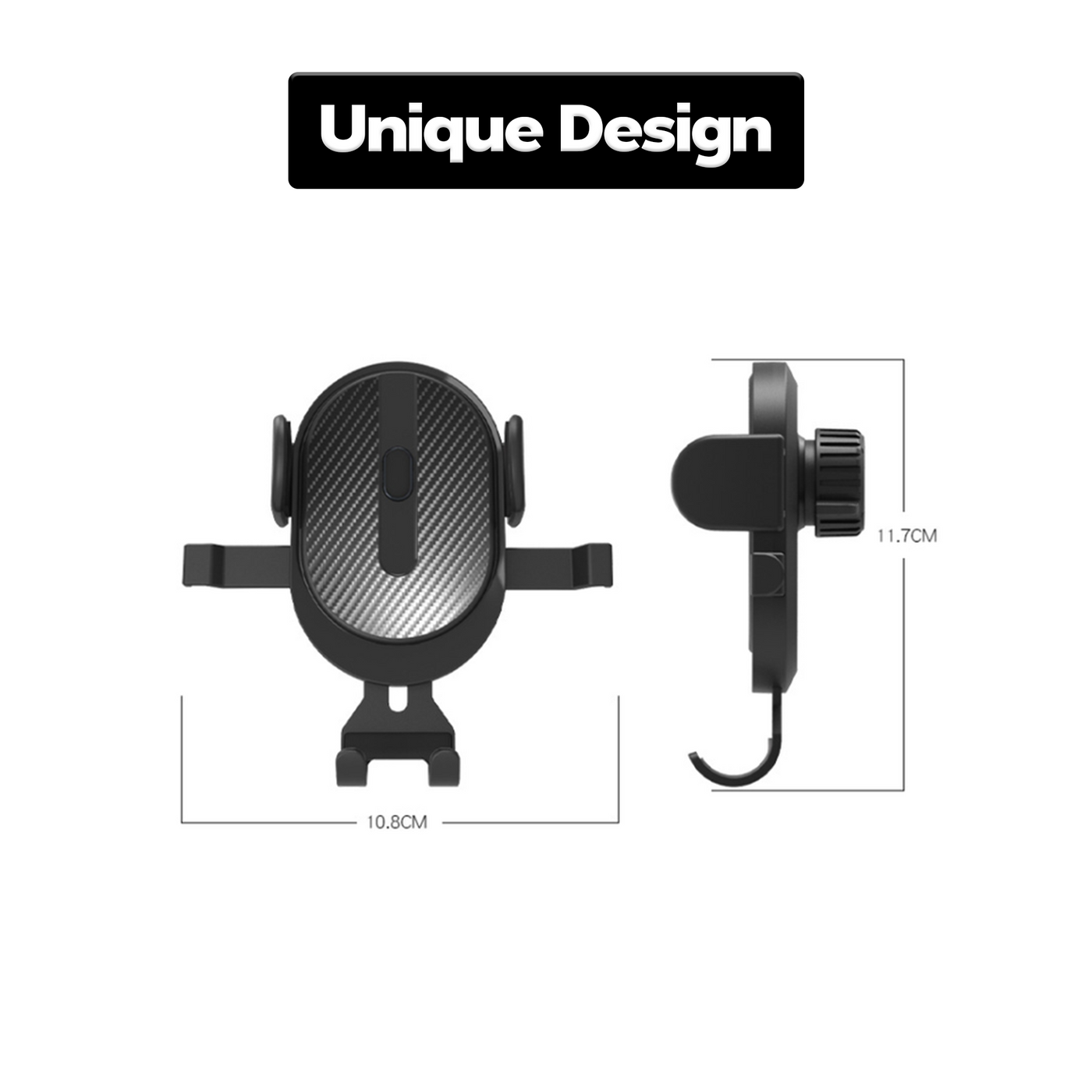 Car Phone Holder Newest Upgraded 2-in-1 Universal Mobile Phone Mount with 360° Rotation