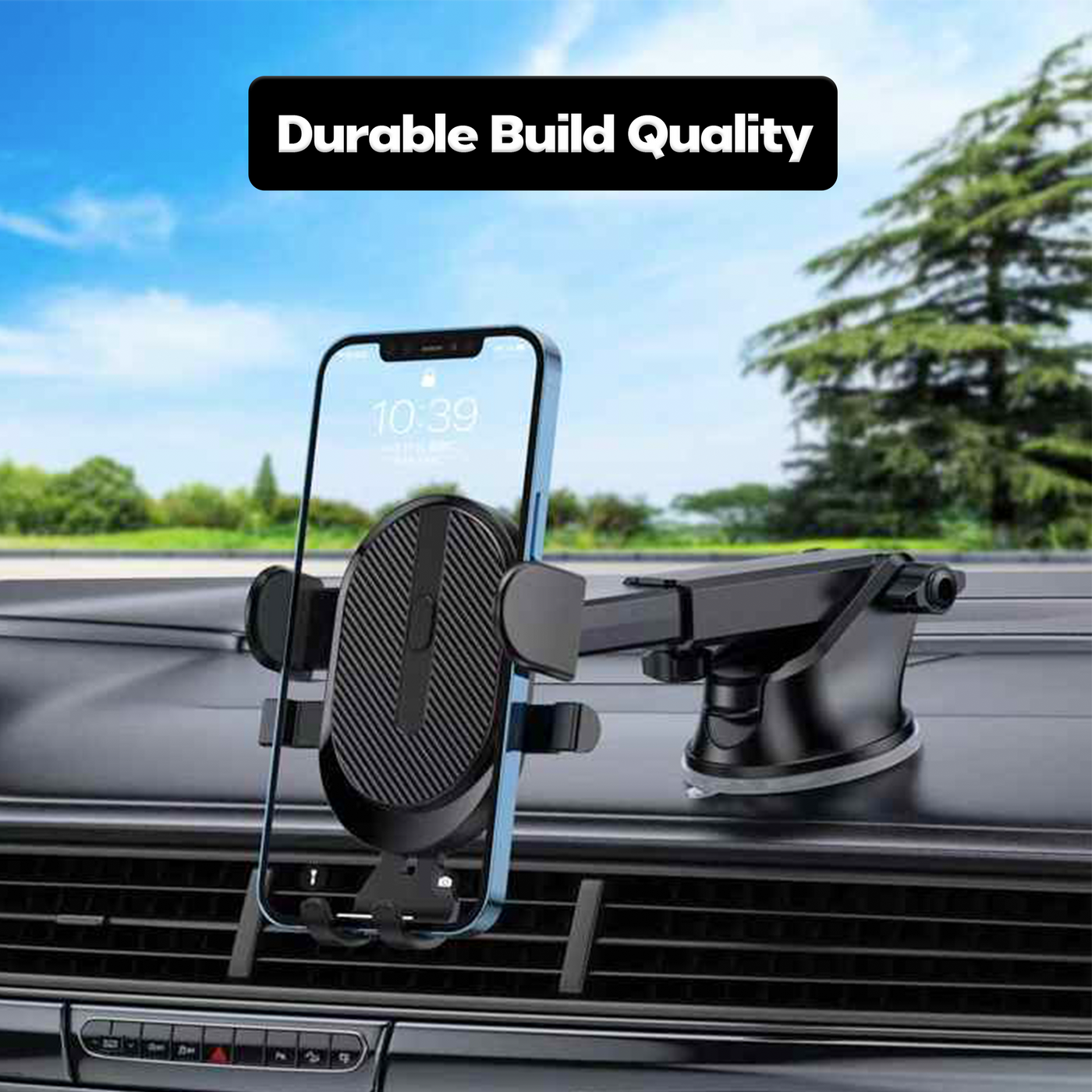 Car Phone Holder Newest Upgraded 2-in-1 Universal Mobile Phone Mount with 360° Rotation